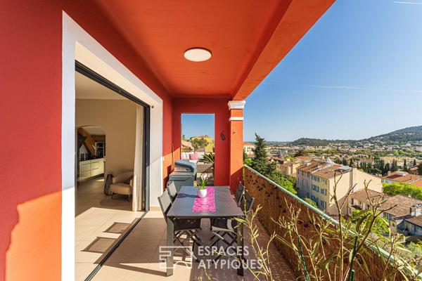 Appartement-villa avec terrasses panoramiques et vue mer