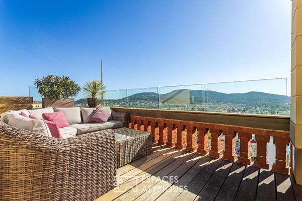 Appartement-villa avec terrasses panoramiques et vue mer