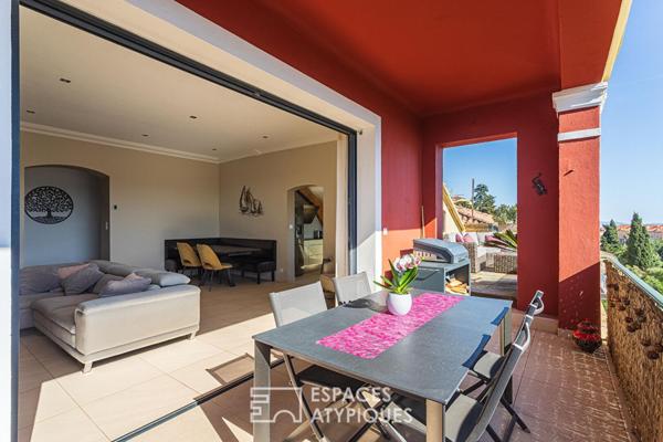 Appartement-villa avec terrasses panoramiques et vue mer