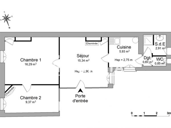 Location Appartement 3 pièces 51.36 m² - 9 RUE HYACINTHE FAURE Limoges 87100