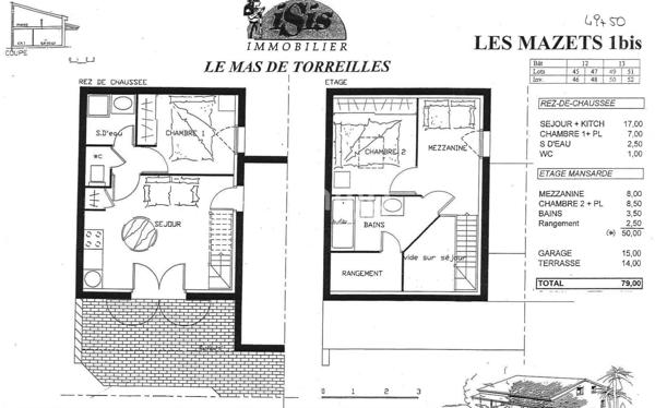 Maison accolée 3 pièces garage terrasse
