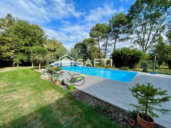 villa haut de gamme à 2 minutes d'Eauze, prestations de qualité, sur un terrain de 3 hectares