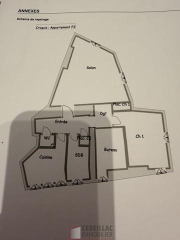 Appartement 3 pièce(s) 1 chambre(s) 59 m²