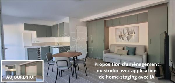 Studio en rez-de-chaussée avec parking privé