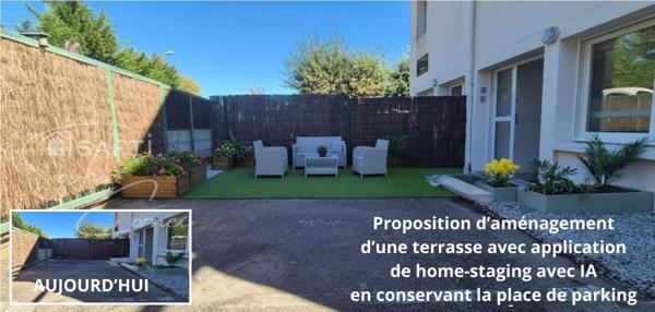 Studio en rez-de-chaussée avec parking privé