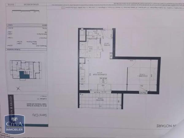 Appartement à louer 2 pièces 40.02m²