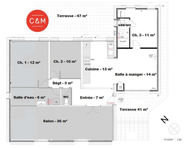 44620 LA MONTAGNE LA MONTAGNE - Plain-pied 5 pièces 115,50 m²