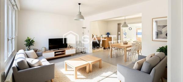 Semi individuel, 168 m² de surface utile, 4 chambres, garage, attelier indépendant