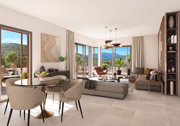 Appartement CERET 3 pièces de 65m2 avec terrasse, parking, garage double et cave