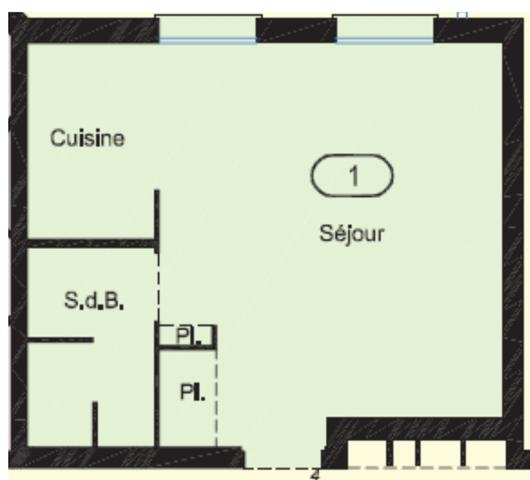 Appartement 1 pièce - 28 m²