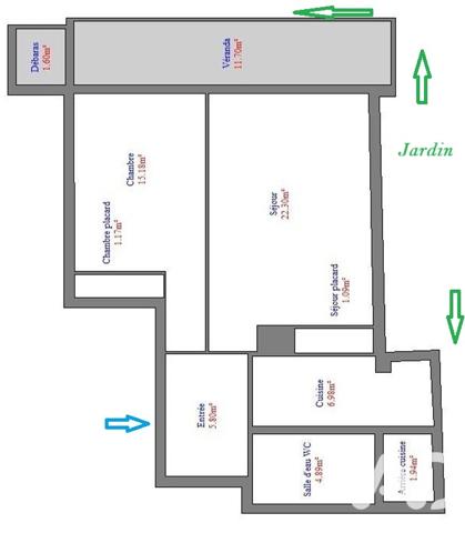 Appartement à vendre 2 pièces 59 m² Vence