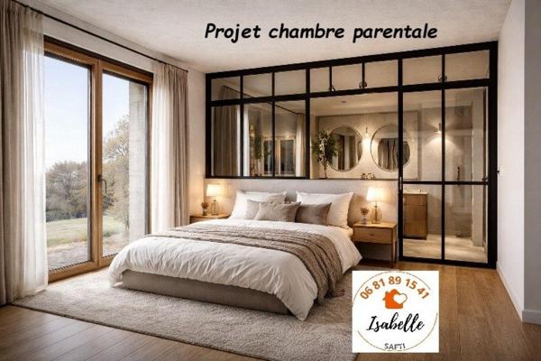 Maison de 75 m² de plain-pied individuelle, 2 chambres, vue sur les Pyrénées, avec très beau terrain 5146 m².