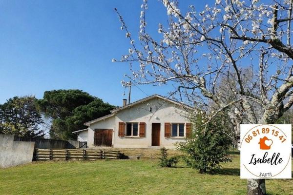Maison de 75 m² de plain-pied individuelle, 2 chambres, vue sur les Pyrénées, avec très beau terrain 5146 m².