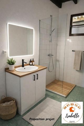 Maison de 75 m² de plain-pied individuelle, 2 chambres, vue sur les Pyrénées, avec très beau terrain 5146 m².