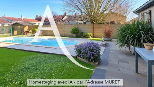 Maison LABARTHE SUR LEZE , de plain pied 4 pièce(s) 99 m2 avec garage et piscine