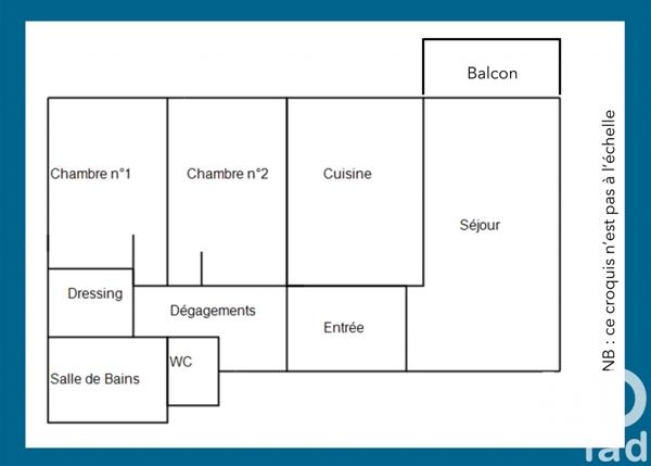 Appartement 3 pièces de 67 m² à Nantes (44300)