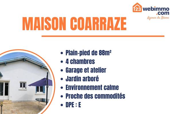 Maison 88 m² à Coarraze 64800