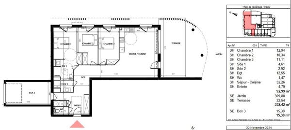 Appartement neuf T4 de 93 m² avec jardin et garage Saint cyprien plage