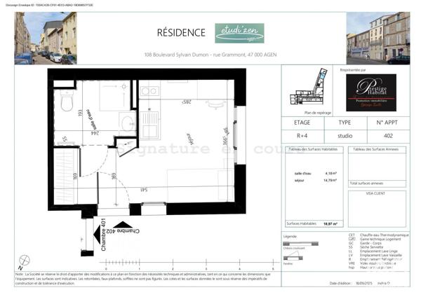 Studio à vendre 19 m² Agen