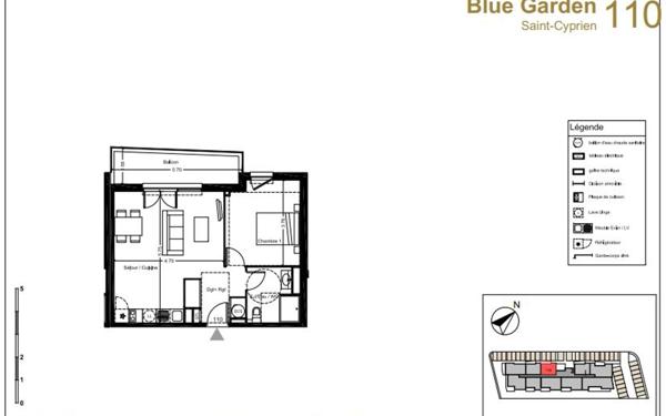 Appartement à vendre    1 pièce • 46,20 m2 Saint-Cyprien