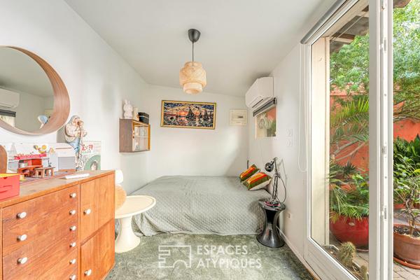 Appartement avec cour intérieure et cabanon