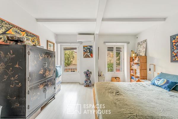 Appartement avec cour intérieure et cabanon
