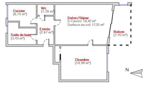 Appartement de 41 m²