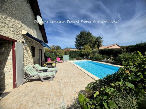 Maison en pierre avec piscine – idéale location saisonnière, proche Duras