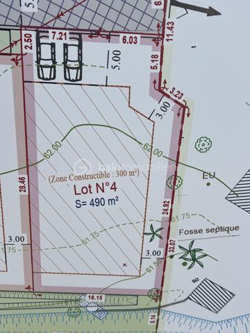 Terrain de 490 m²