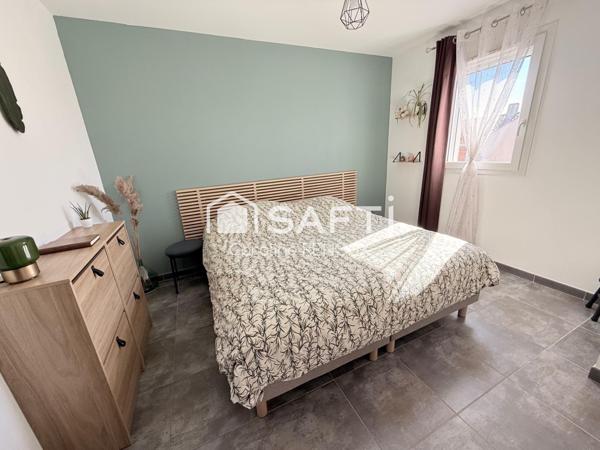 Maison 90 m² – 3 chambres – Piscine – Garage – Exposition plein sud