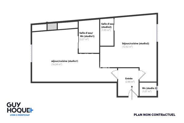 Grange Blanche - Appartement divisé en 2 studios loués en meublé - proximité Monplaisir - Lyon 3ème (69003)