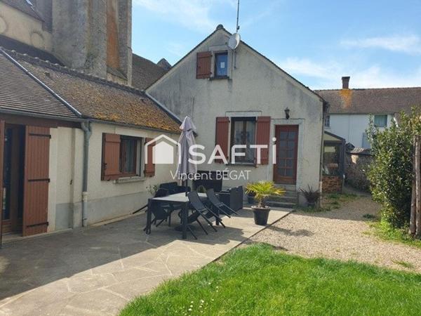 Maison en pierre, plain-pied, jardin, gare.