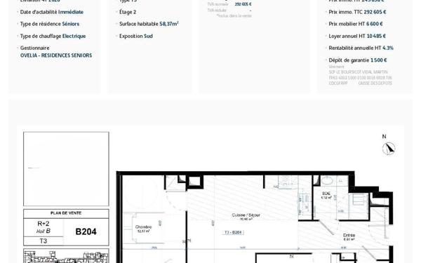 Appartement à vendre    3 pièces • 58,25 m2 Narbonne