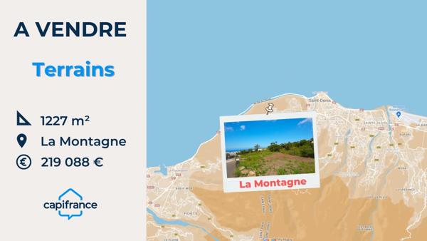 Parcelle viabilisée à la Montagne : 1237m² à 219 088€ - Saint Denis (974)