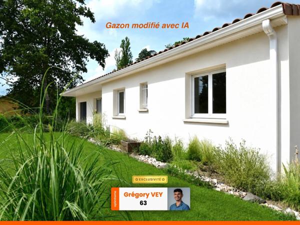 MAISON PLAIN PIED DE 2020 - DPE A - 3 CHAMBRES - GARAGE et JARDIN - HAMEAU CALME