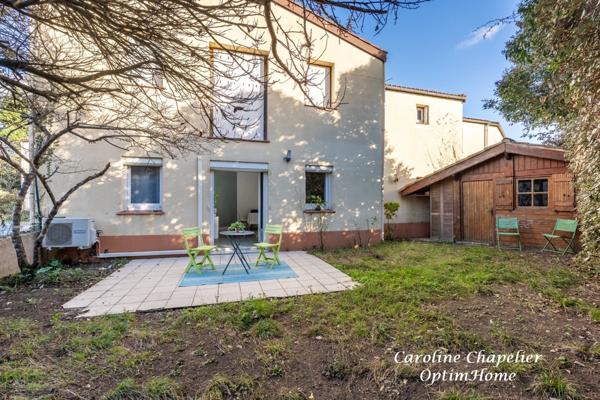 Grand T2 de 52m², terrasse, jardin, parking privatif