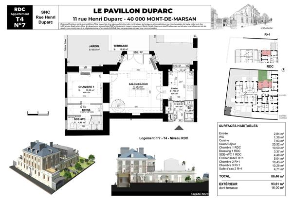 Appartement Mont De Marsan 4 pièces 88,10 m²