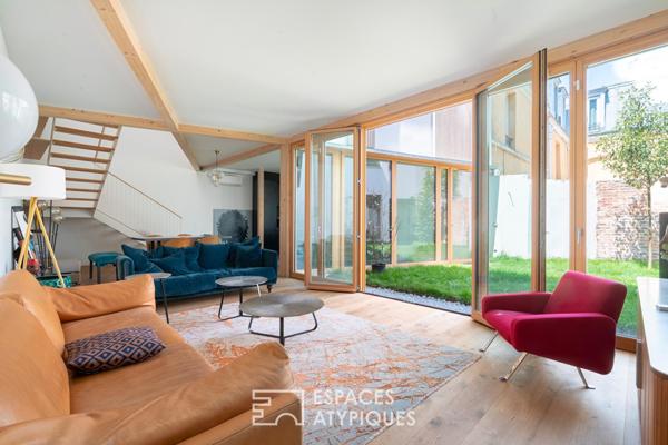 Duplex à l’esprit loft avec jardin