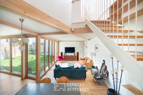 Duplex à l’esprit loft avec jardin
