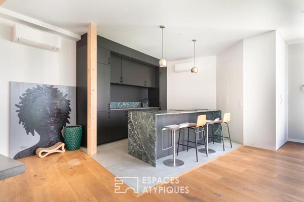 Duplex à l’esprit loft avec jardin