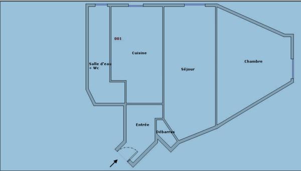 Appartement Courbevoie 2 pièce(s) 43 m2