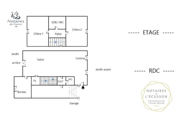 Maison T4 avec terrasse, jardin et garage dans le centre de Caveirac