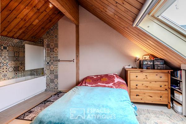 Loft esprit atelier avec deux terrasses à Thoiry