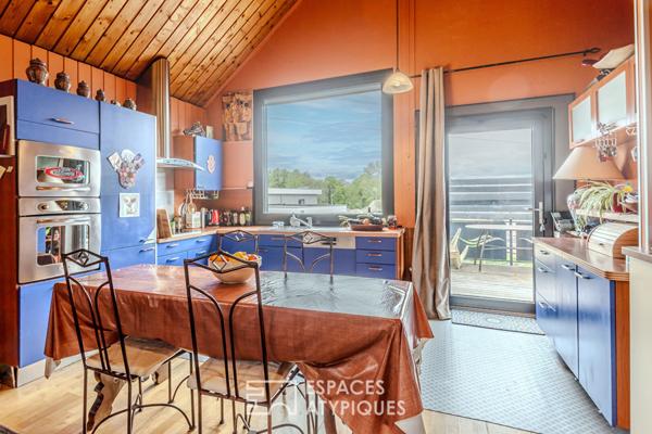 Loft esprit atelier avec deux terrasses à Thoiry