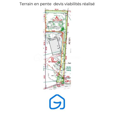 Terrain de 724 m²
