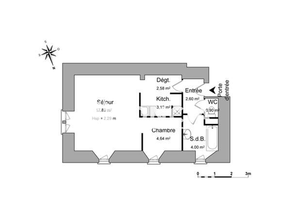 Location Studio 35.71 m² - 1 RUE DU BAIN - FINKWILLER Strasbourg 67000