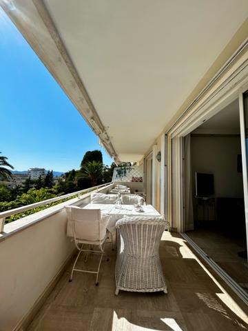 Exclusivité Cannes-Maréchal Juin, Basse Californie, grand 3 pièces, terrasse, vue mer