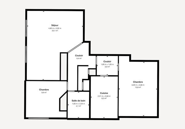 APPARTEMENT 4 PIECES - LA CROIX BLANCHE