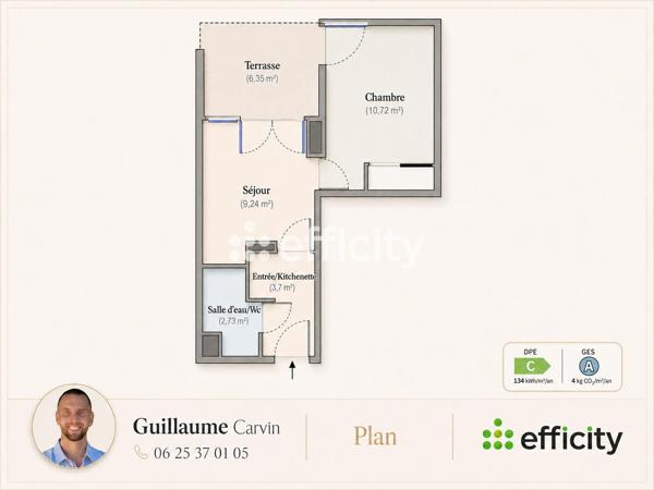 Appartement
         2 pièces
        - 26 m² Exclusivité