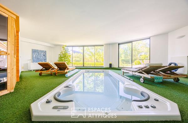 Maison contemporaine avec spa, jardin, cinéma, à Saint-Fuscien